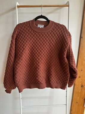 CROSBY by Mollie Burch Textured Crewneck Sweater - Rust